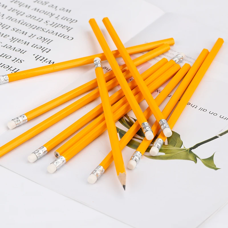 
High Quality cheap custom logo HB 2B pencil with eraser 