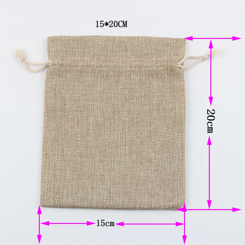 Coffee Pouch Drawstring Jute Bag for Rice Wholesale Price Custom Logo Printed Small Burlap Pp Bags Packing Recyclable Cartoon
