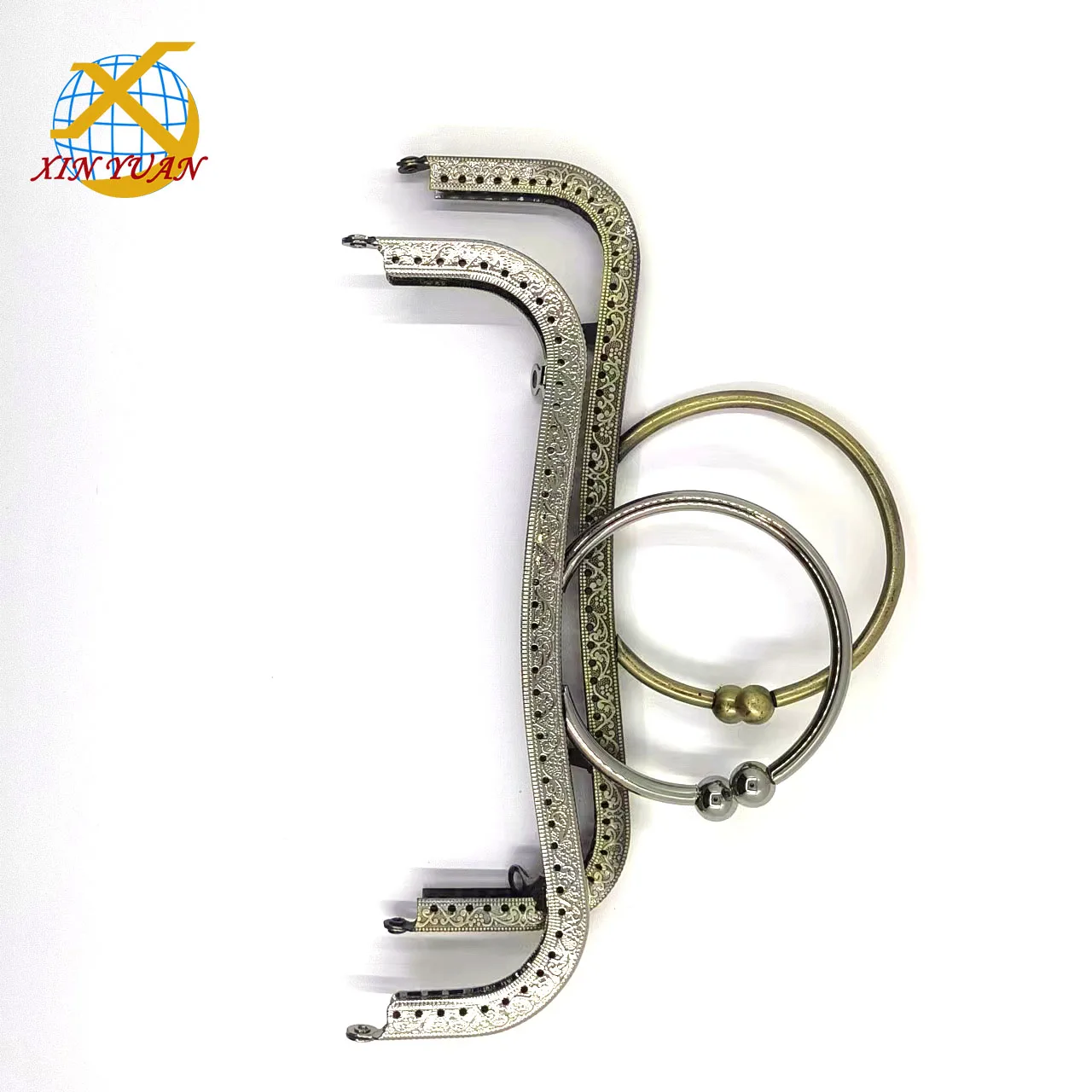 M hardware 22cm high quality double bead interspersed hardware handmade DIY hardware accessories frame bag buckle quality