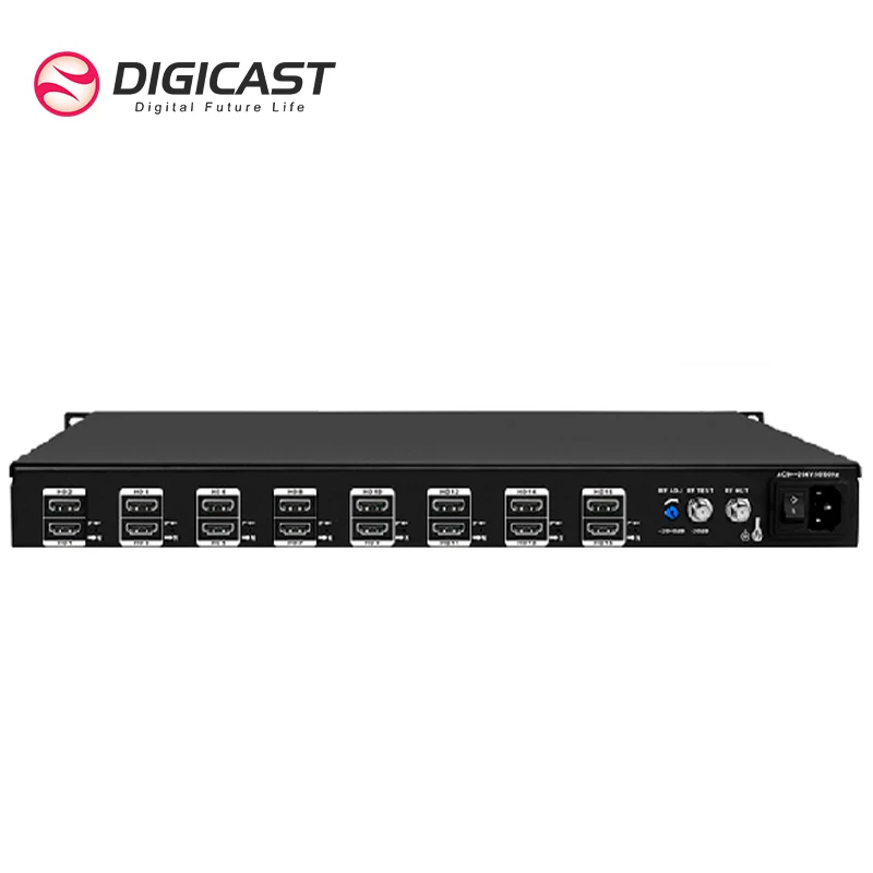 DMB-6100H 1RU Rack Analog NTSC Modulator 16ch HDM I to Analog CATV RF Cable TV Modulator