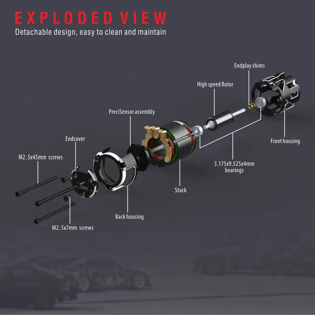 Rocket 540 V5R Brushless Sensored Motor 3.5/4.5/5.5/6.5/10.5T For 1/10 1/12 Racing RC Drift Car