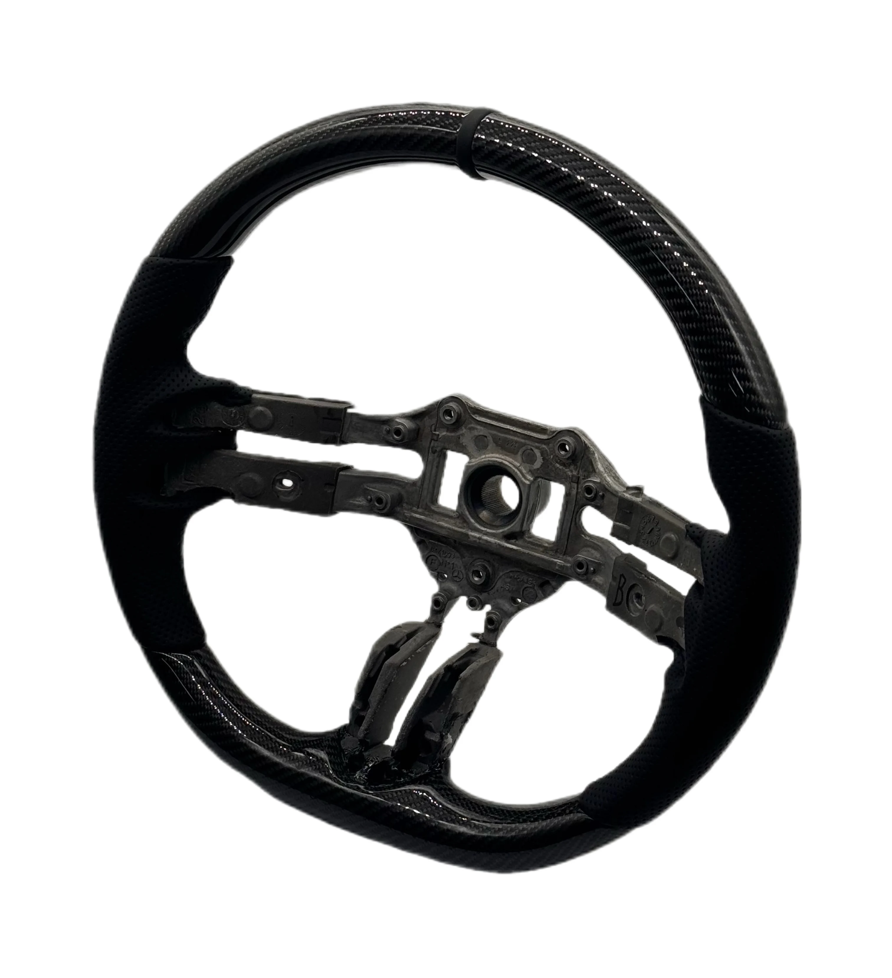 Карбоновый руль из полуперфорированной кожи для Mercedes Benz W463 W219 C217 W217 CLS W218 166 W205 W211 GLC