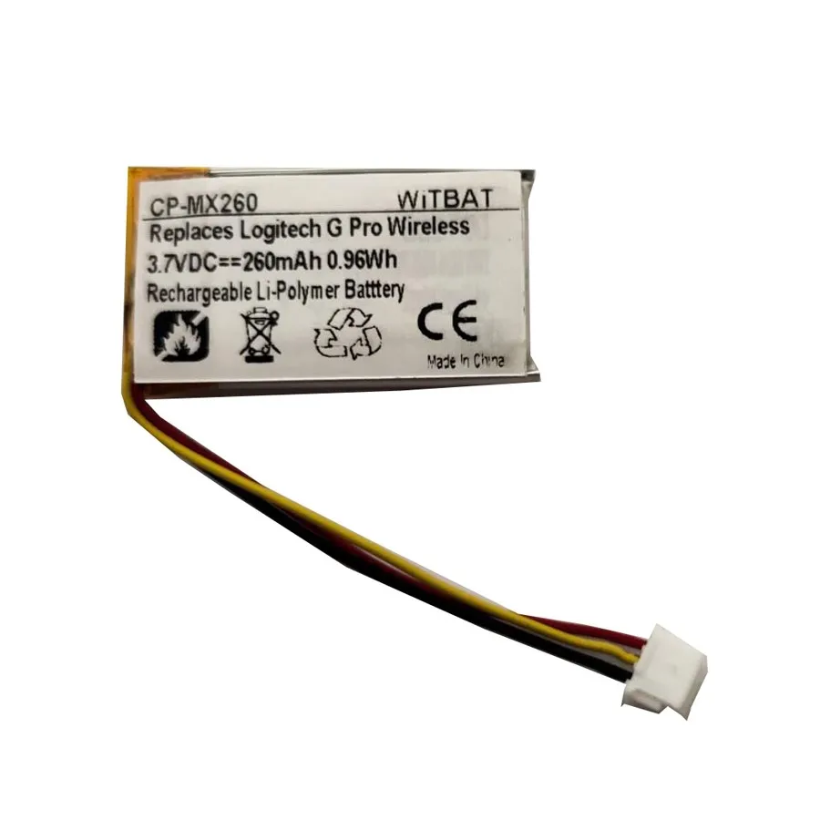 Lipo Battery 533-000228 for Logitech G PRO X SUPERLIGHT 2 Gaming Mouse Battery