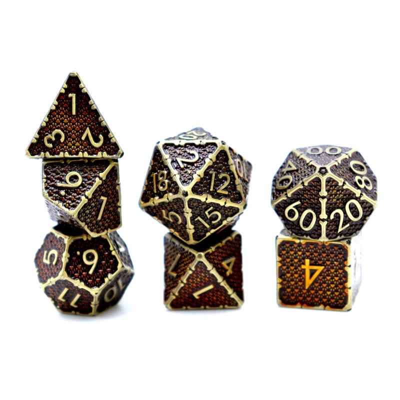  Металлические игральные кости на заказ D & d многогранные игры DND индивидуальный логотип цвет цинковый сплав воздушная экспресс-доставка в