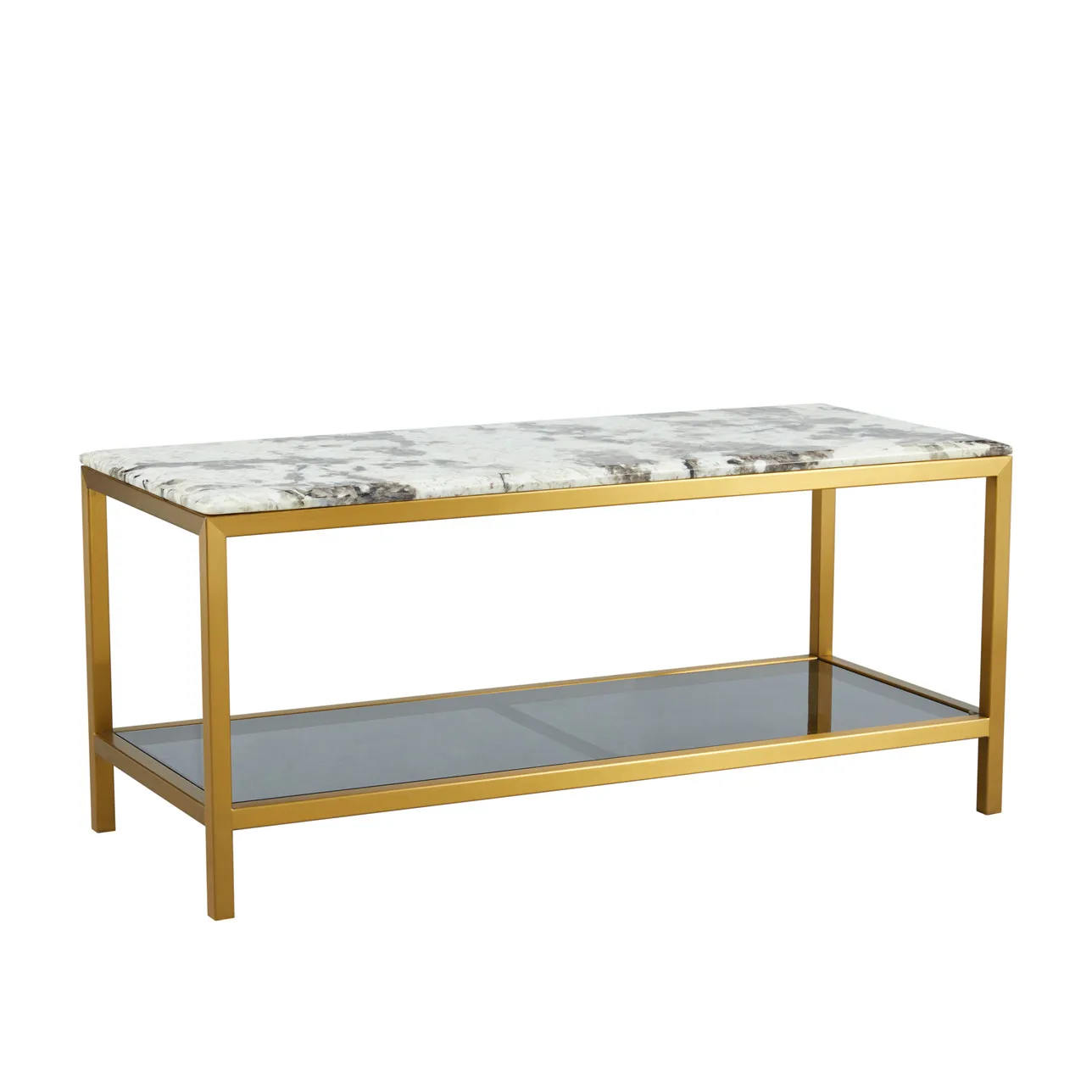 Golden stainless steel Metal Frame Base Body Natural Marble top Luxury Modern Coffee Table  End Side Table Customized color