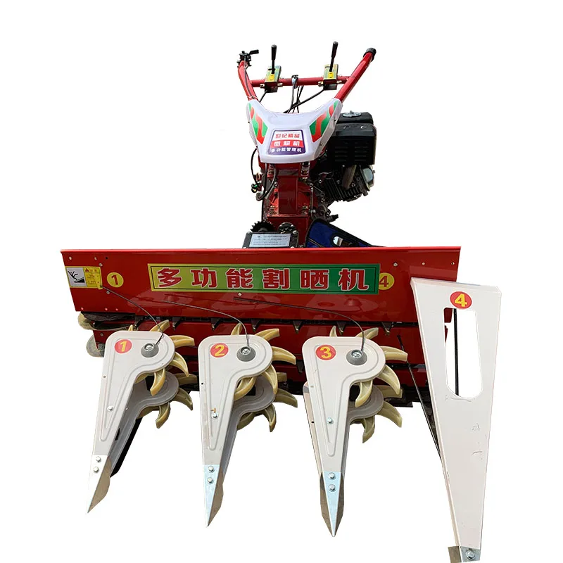 Multifunction Automatic Walking Tractor Reaper 7hp Mini Rice Wheat Harvester New Small Combine Harvester