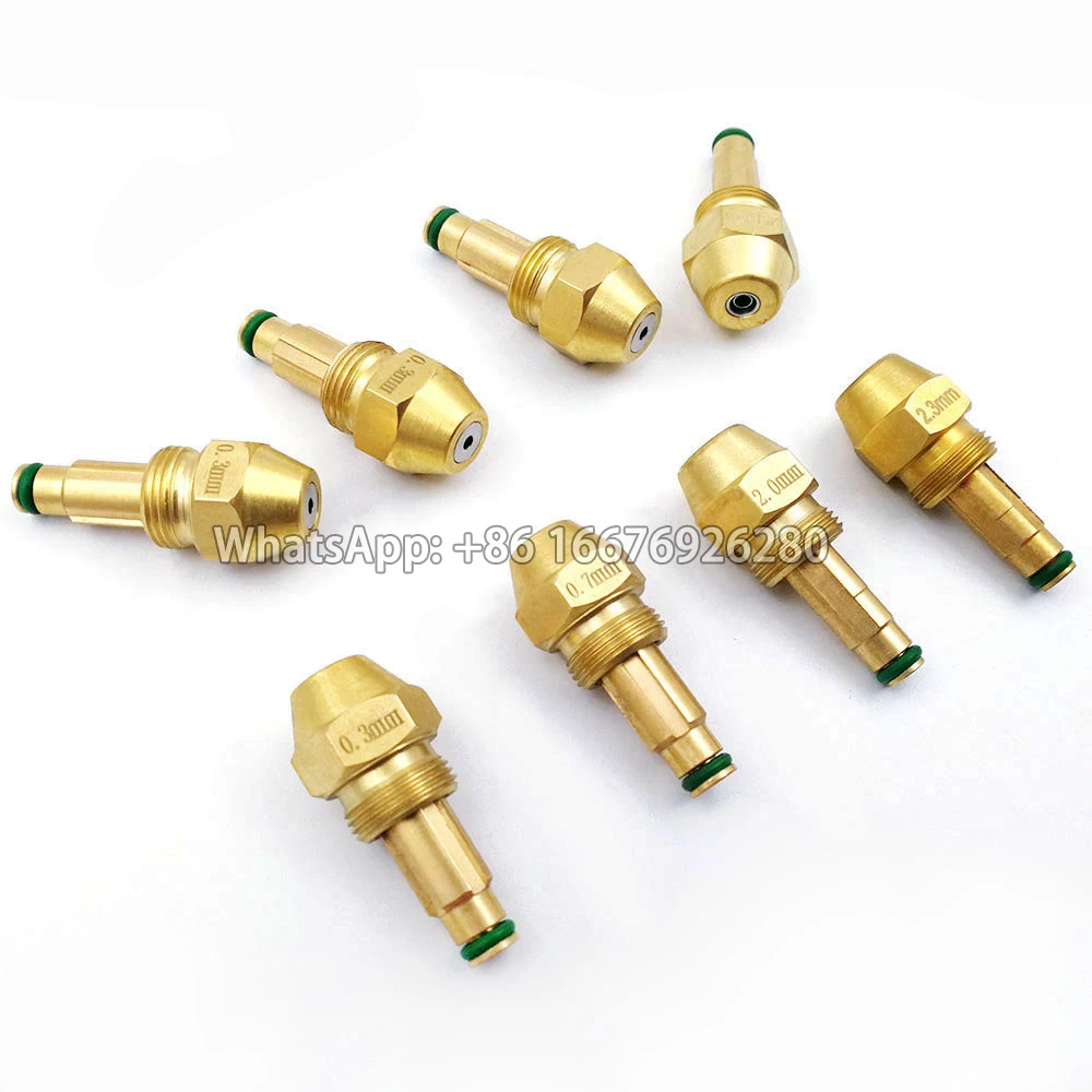 Hot Sale Brass Waste Oil Spray Nozzle Oil Boiler Nozzle Tip without Adapter Large Flow Jet Flame Siphon Cone Nozzle