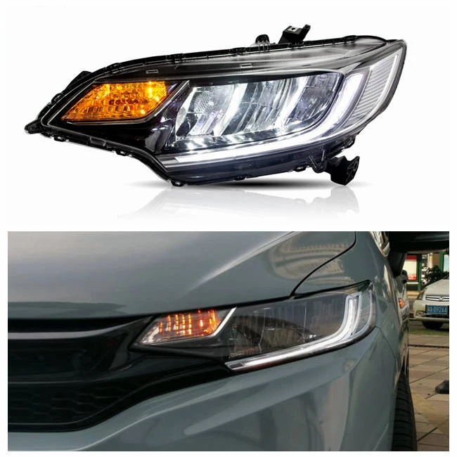 Factory LED Headlight For Honda Fit Jazz EX-L LX DX Sport 2014-2021 Others Car Light Accessories Parts Auto Lighting Head