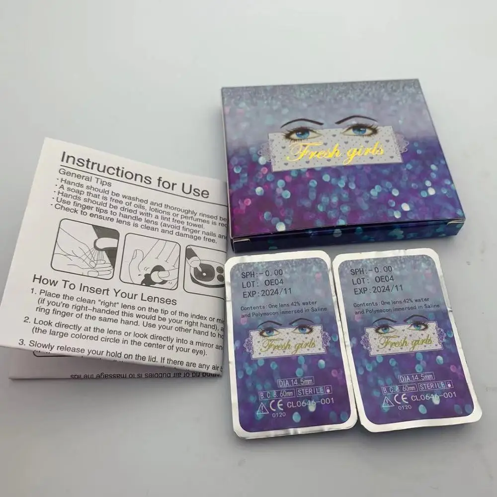  Контактные линзы fresh girl коричневого цвета оптовая продажа хорошая