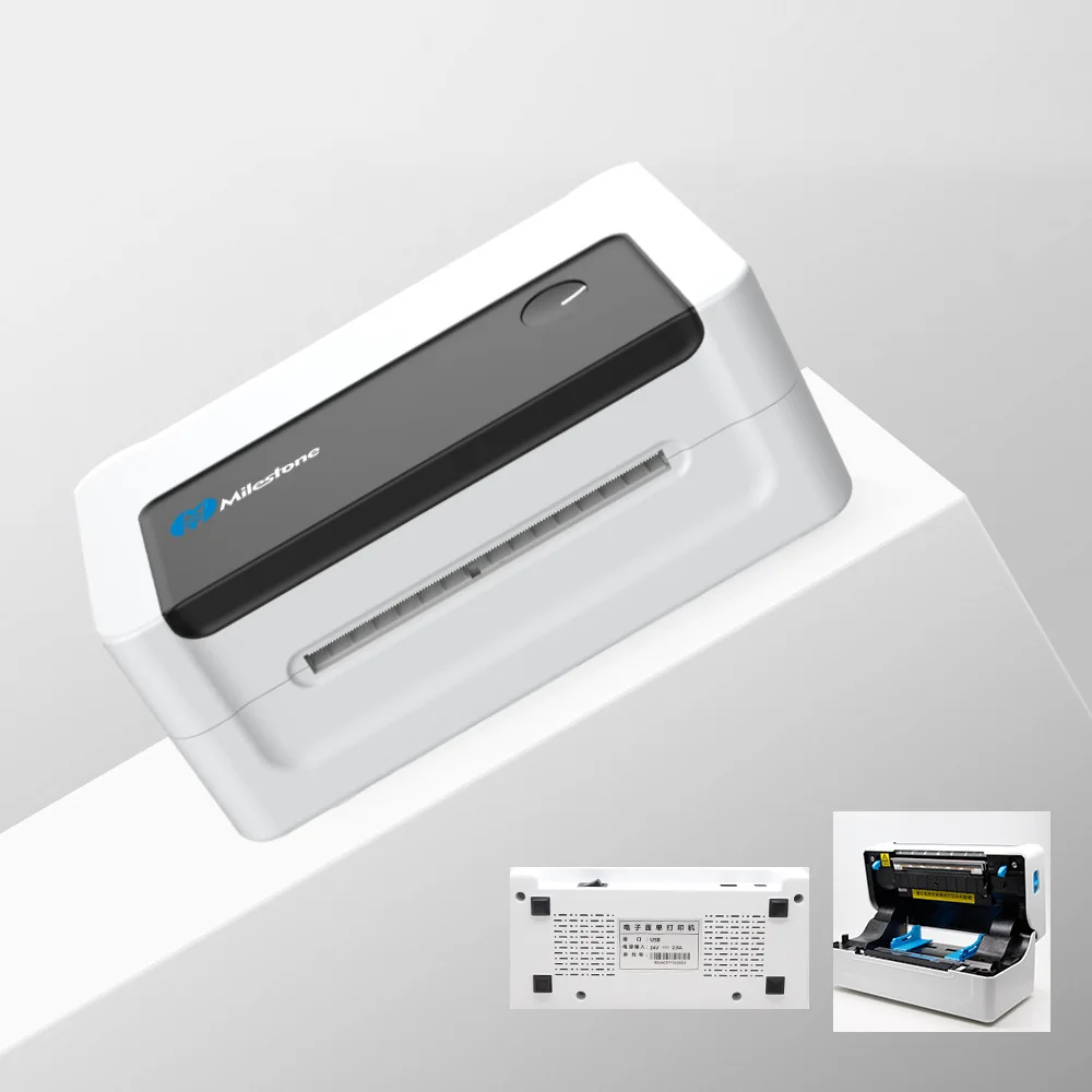 Milestone MHT-L1081 4inch 4*6 104mm Thermal Shipping Label Printer USB Blue  tooth Barcode Printer