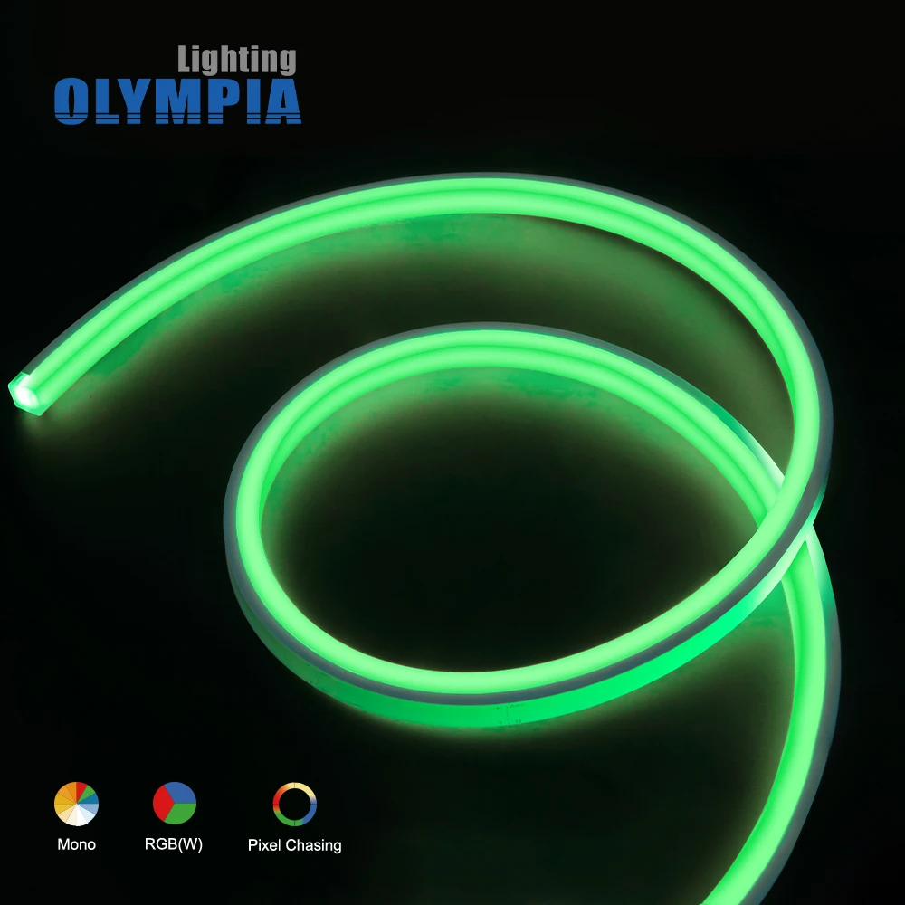 neon lights UL CE RoHS rgbw silicone/pvc 5050 24V waterproof ip68 led neon flex rope light flexible strip light led neon flex