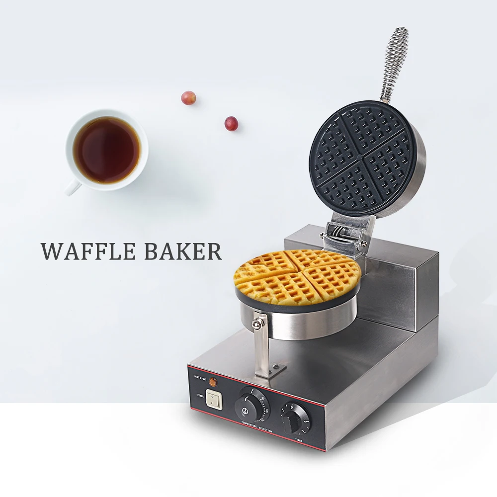 Waffle Maker Stainless Steel Waffle Machine Non-stick Electric Waffle Iron Baker Cake Oven 50-300 Degree