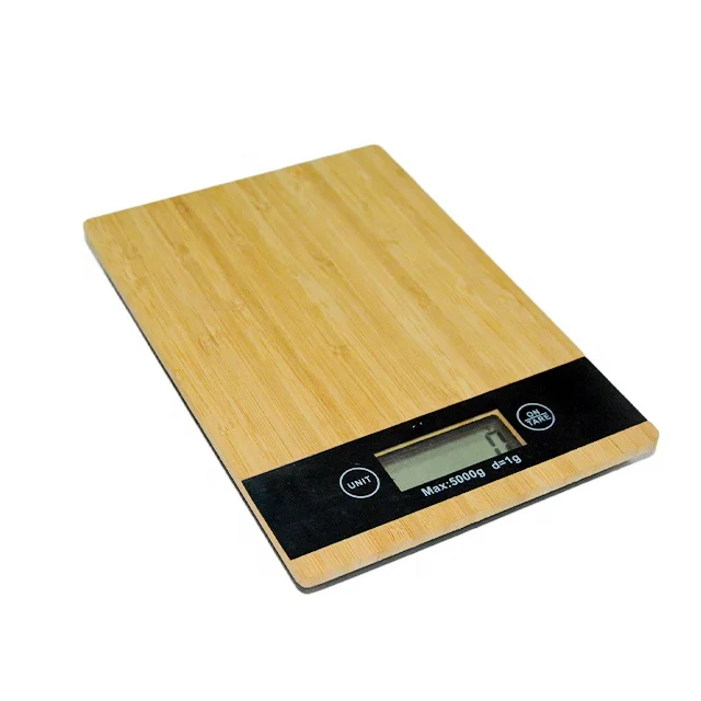 2021 Multifunction high precise 5kg bamboo digital electronic calorie Portable kitchen food scales with lcd