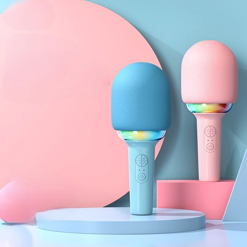 Home Ktv Wireless Karaoke Microphones 8 Audio Effect Handheld Mic With Speaker For All Age Christmas Gift Karaoke Mic