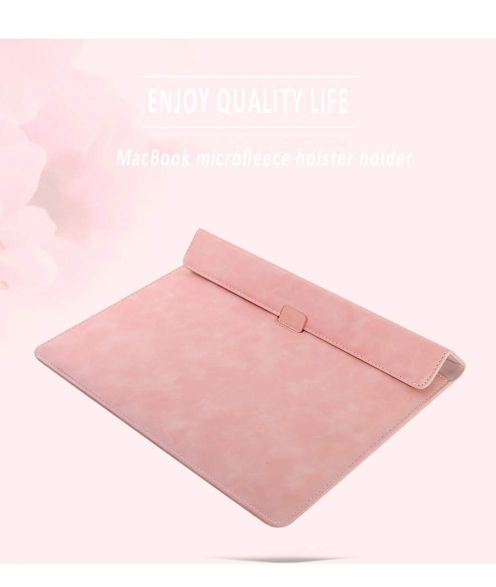 
Pu Leather Laptop Case Sleeve with Stand for MacBook Air 13 14 15inch 