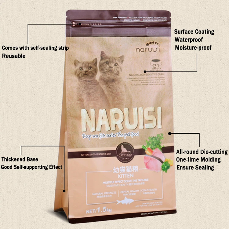 5kg 10kg 20kg Heavy Duty Laminated Dog Cat Animal Package Pet Food Storage Packaging Bag Aluminium