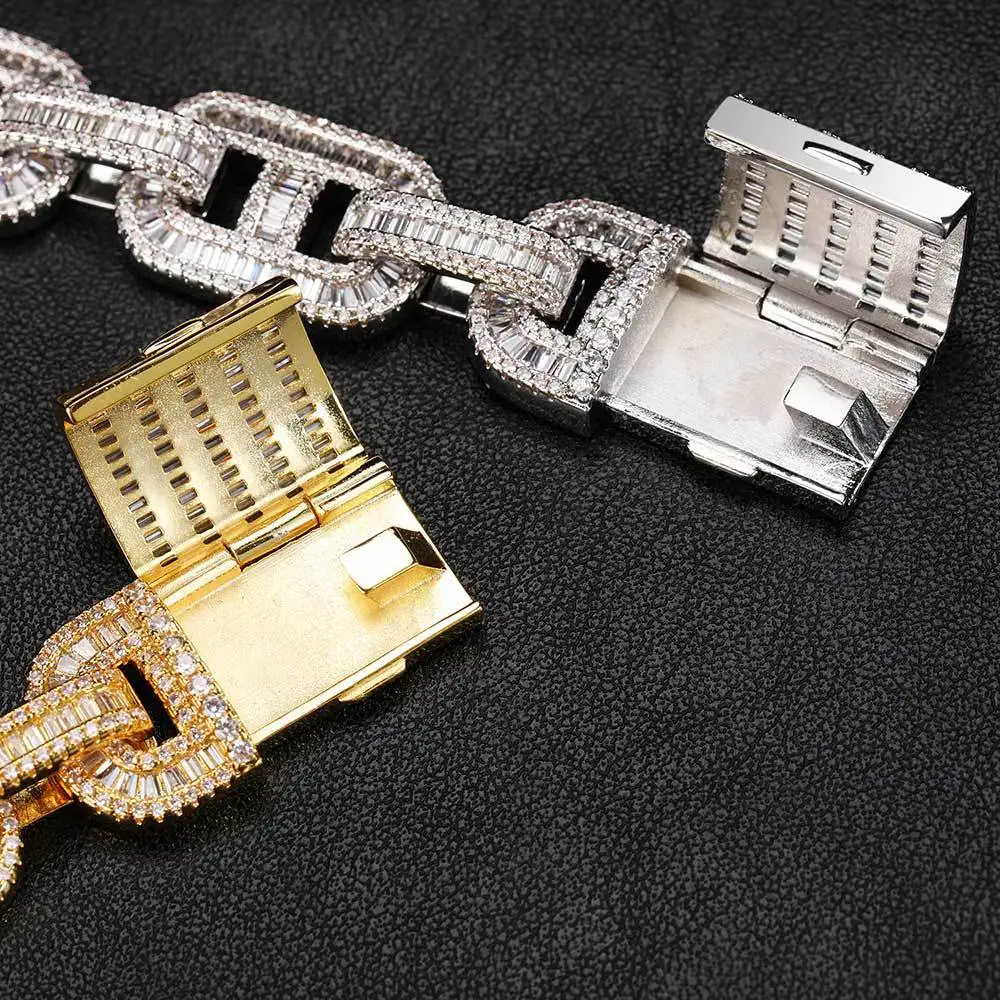 Hip Hop Watches Design Cuban Link Chain Gold Iced Out New The Mexican Peso L for Men Brass Guangdong Zircon 1 Pc/opp Bag 1pcs