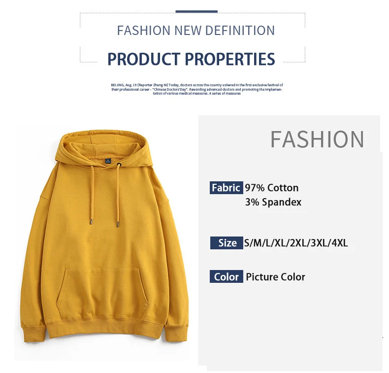 High Quality Custom Own Text and Design Cotton Fleece Material Logo Print Embroidery Custom Personalized Sweatshirt Hoodies Unis