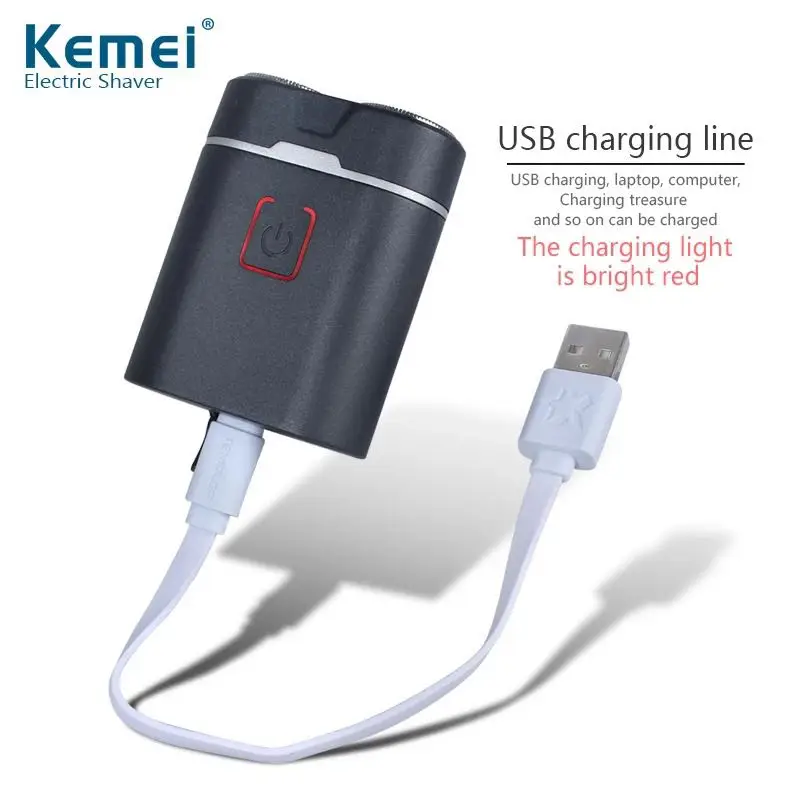  Аккумуляторная бритва kemei KM-w301 для мужчин с ЖК-экраном 2 лезвия Вращающаяся