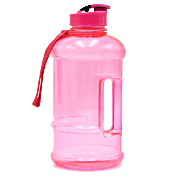 Custom Logo 1.3L Wide Mouth Big Capacity Motivational Gym Fitness Jug Bpa Free Plastic Sport Water Bottle With Handle and Sleeve