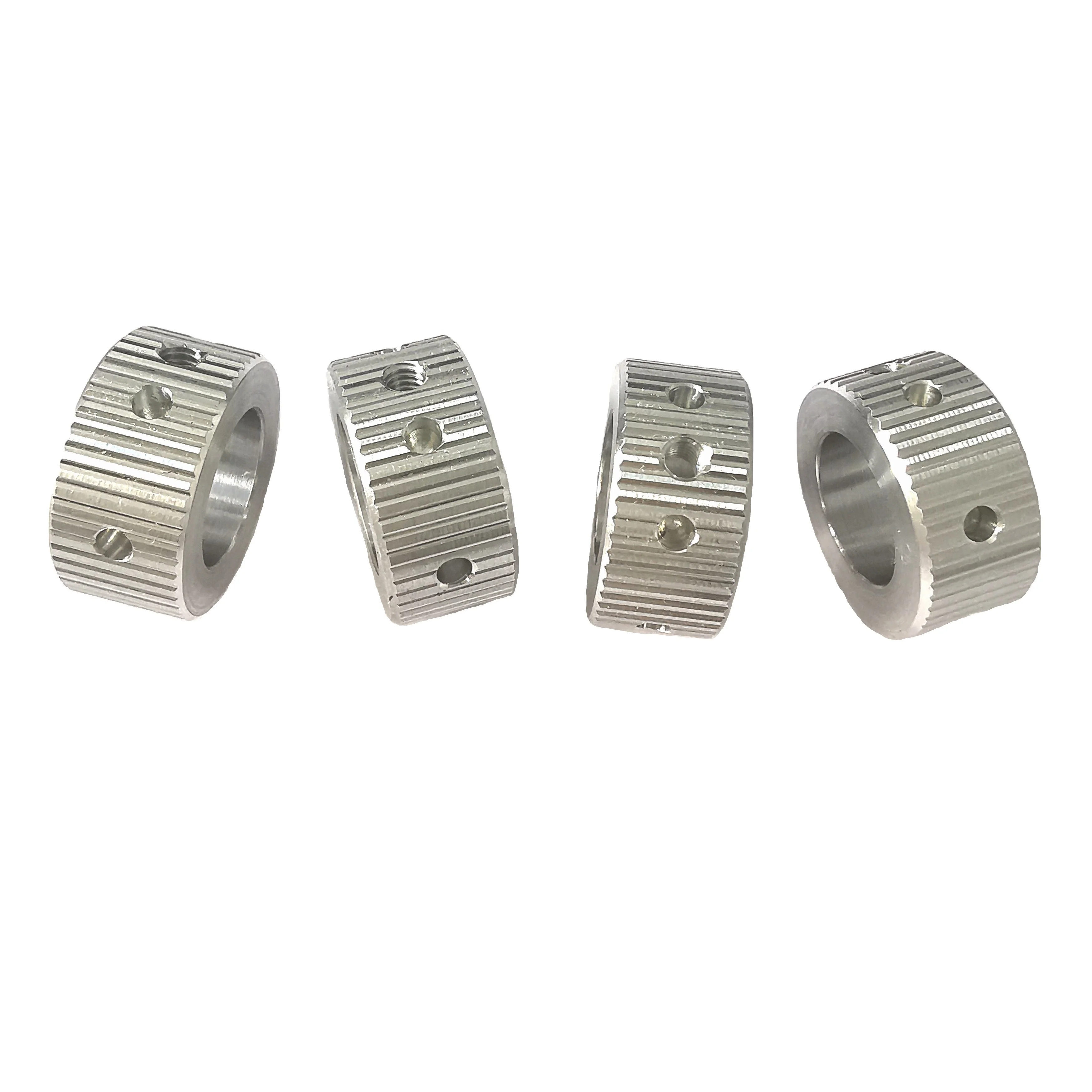 CNC Turning Service 7075 Aluminum Sleeve Custom CNC Milling Rings With Side Thread Holes On Side