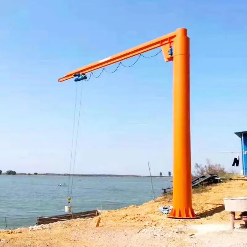 Best price Wholesale BZD model manual rotation column mounted floor Jib Crane with hoist
