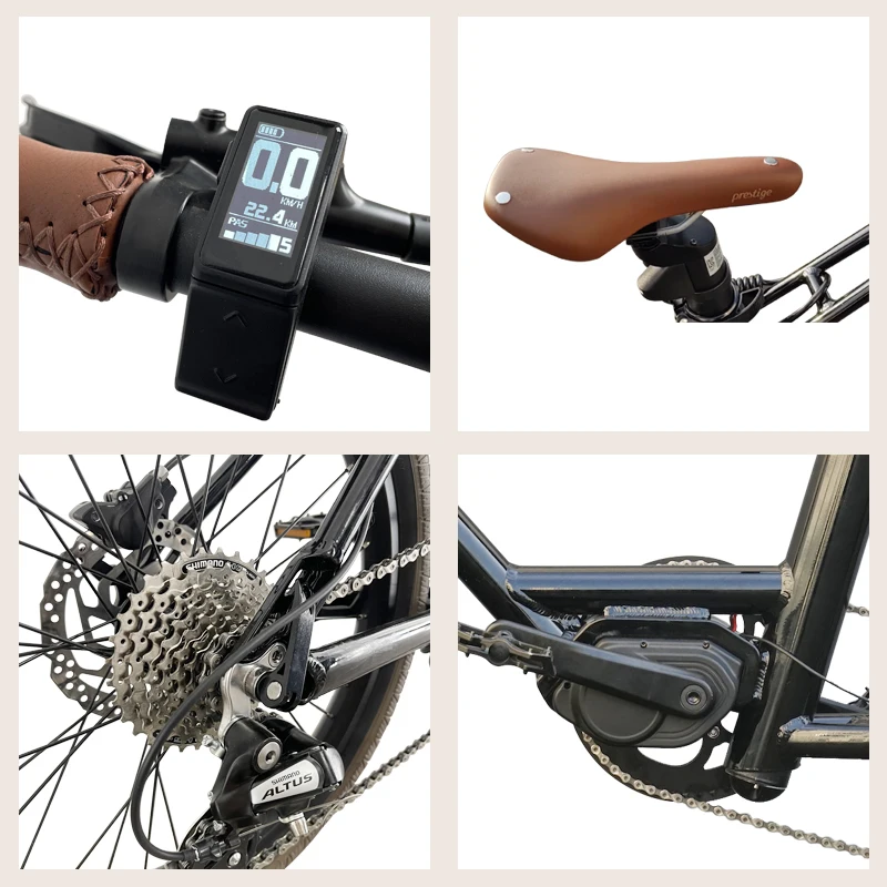 Hottech 20 Inch mid drive motor E Bike 250W 36V Mini Size Step Through City Electric Bicycle For Adults