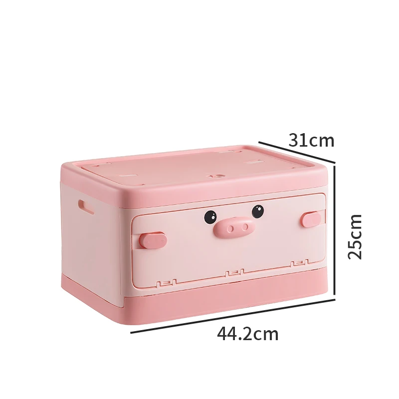 Korea Creative Outdoor Folding Storage Box Camping Wooden Lid Storage Container Plastic Storage Box