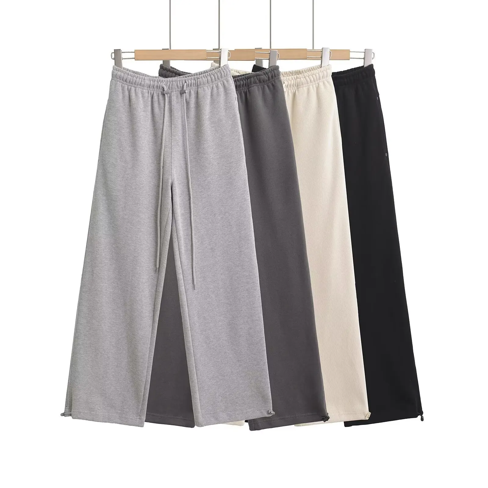 New Korean Style Of Casual Simple High Waist Wide Leg Sweatpants Loose And Slim Comfortable Sports Pants Women