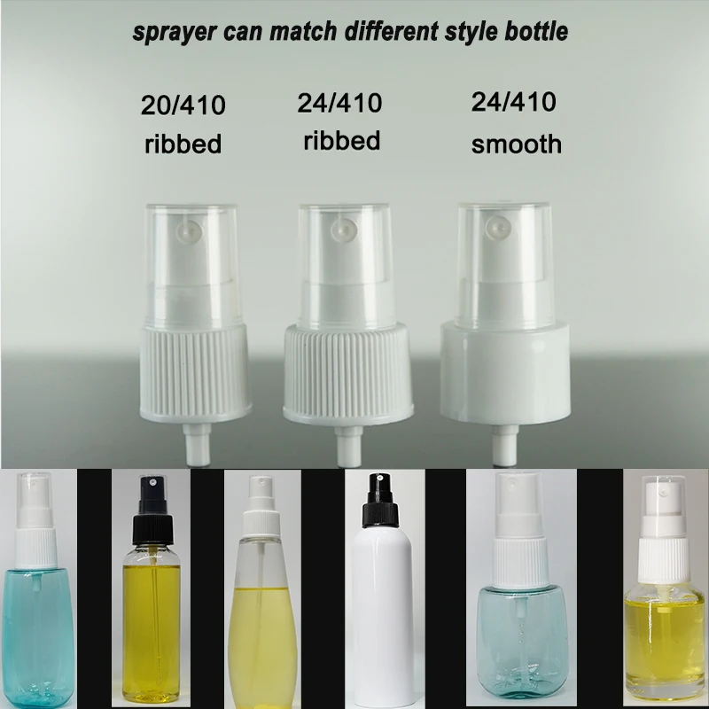 24/410  Black Mist Oil Sprayer Bottle Spray Plastic Cap, Essential Oil Spray Mist Nozzle