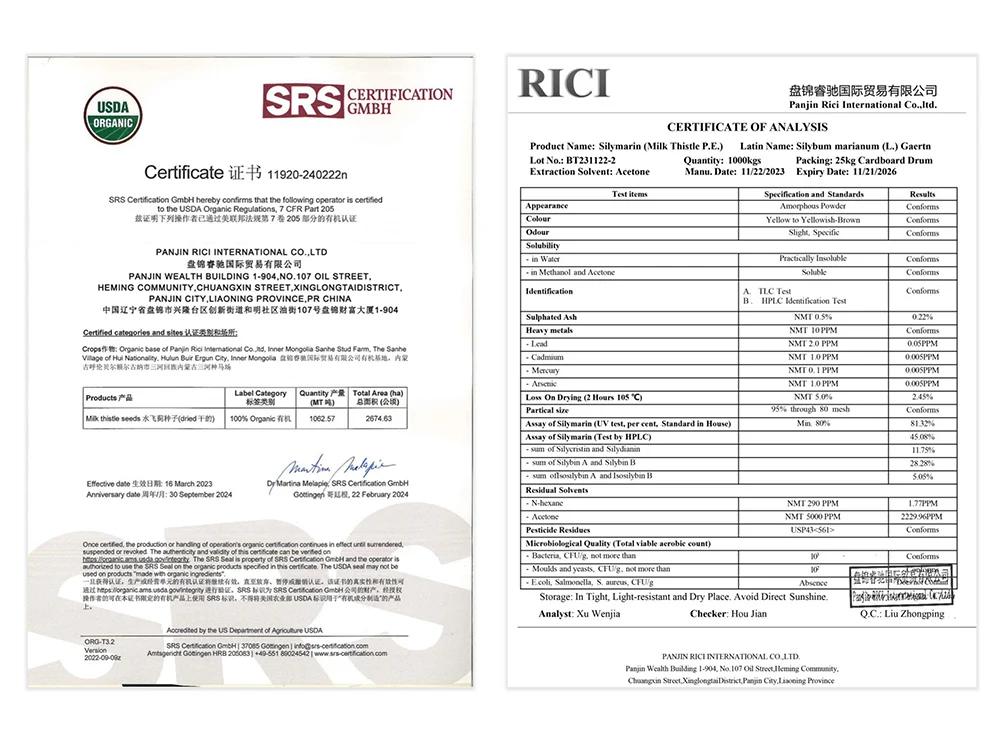 Hot sale 100% Organic Milk Thistle seeds