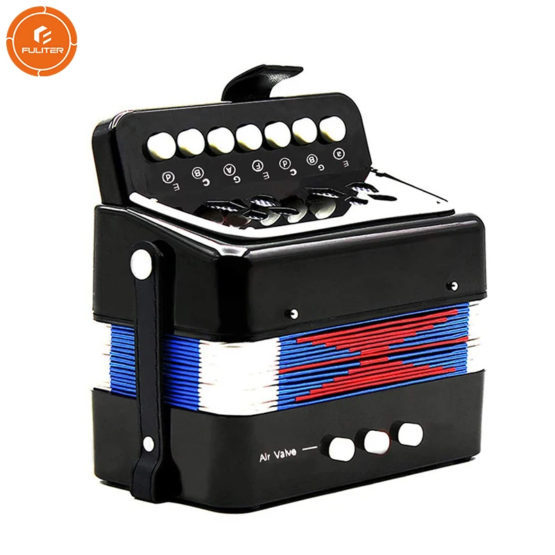 Kids Children Toddlers Beginners 17-key 8 bass Mini Educational Musical Instruments Toy Mini Accordion