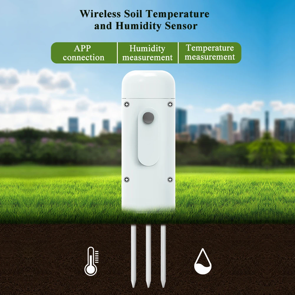 Hedao THE01840 Tuya Smart  Wireless Zigbee 2 in 1 Soil Temperature And Humidity Detector Soil Water Moisture