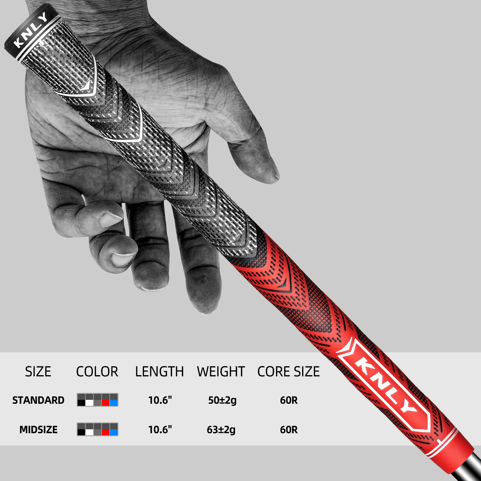 Custom Logo Composite Standard Golf Grip Set Compound All Weather Control Hybrid Universal Midsize Golf Club Putter Golf Grips