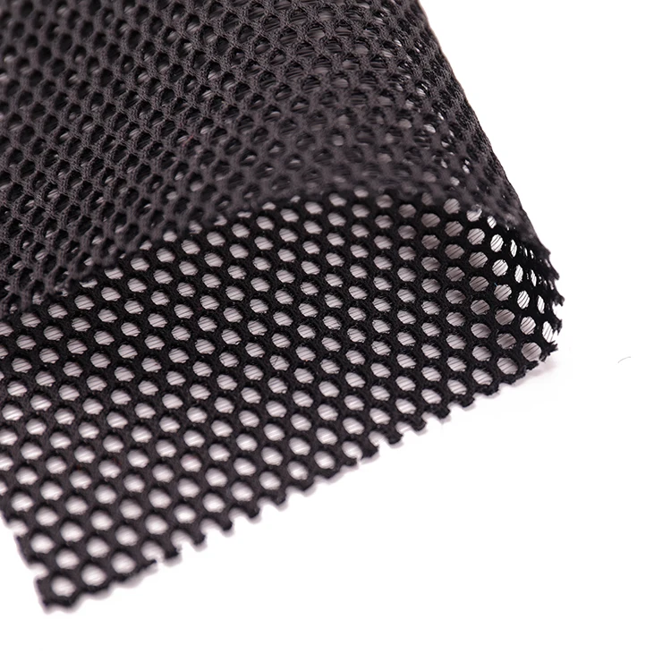 Polyester Spacer Breathable 3D Air Mesh Fabric For Shoes Elastic Fabric Air Mesh Black Fabric