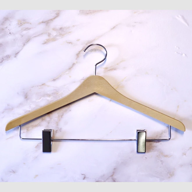 Small Lots 100 Pieces Available Wholesale Luxury Wood Color Boutique Plastic Clothes Pants Coat Socks Hanger For Clothing