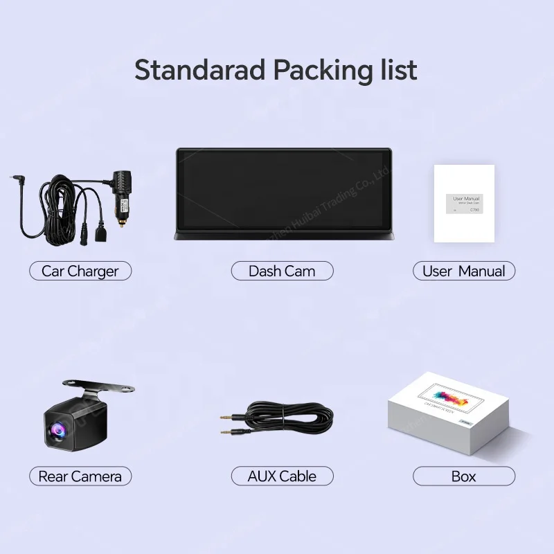 NEW 11.3 inch UHD 4K WIFI  Dashcam Wireless Carplay & Android Auto Rearview Car DVR GPS Night Vision Video Recorder Black Box