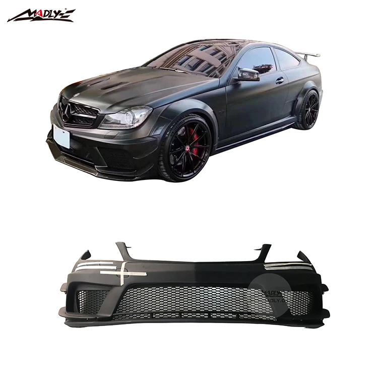  2010-2013 C Class W204 обвесы для Mercedes Benz купе 2-дверный C63 AMG черная серия PD стиль широкофюзеляжный