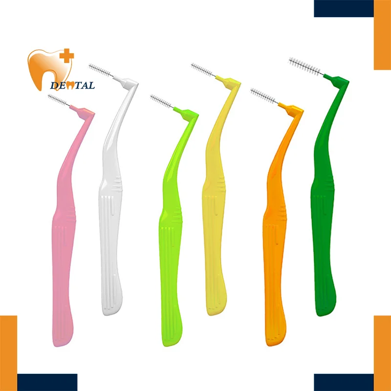 Reusable Interdental Angle Brushes,Braces Toothbrush Between Angle Alternative Brushes 5 Sizes Flossing Head Oral