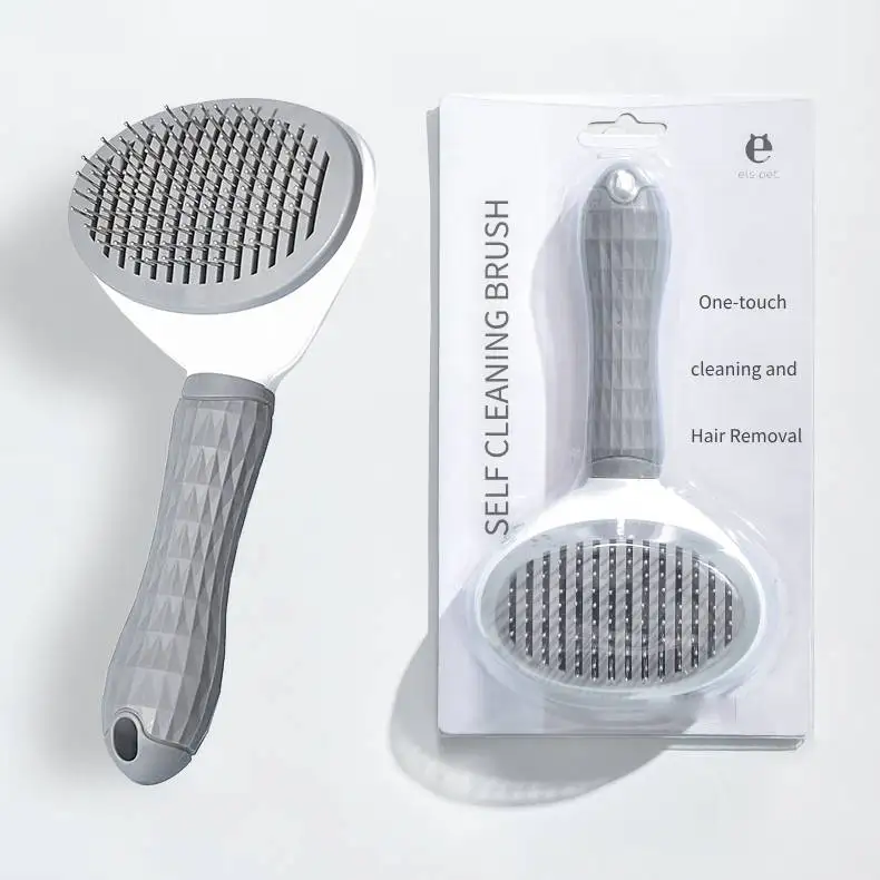 Pet Care Grooming Tool Animal One Touch Brush Hair Removal Slicker Combs for Dogs and Cats