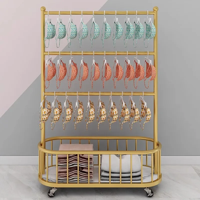 Clothes Garment Rack Display Rack For Clothing Clothes Shop Gold Metal Clothing Display Racks