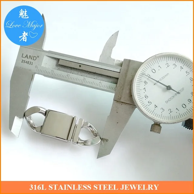 16mm Wholesale Shine Polished Clasp Fashion Stainless Steel Jewelry Making Connector DIY Findings