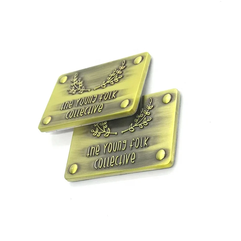 Debossed Logo Gold Plate Good Quality Favorable Factory Price Metal Plate