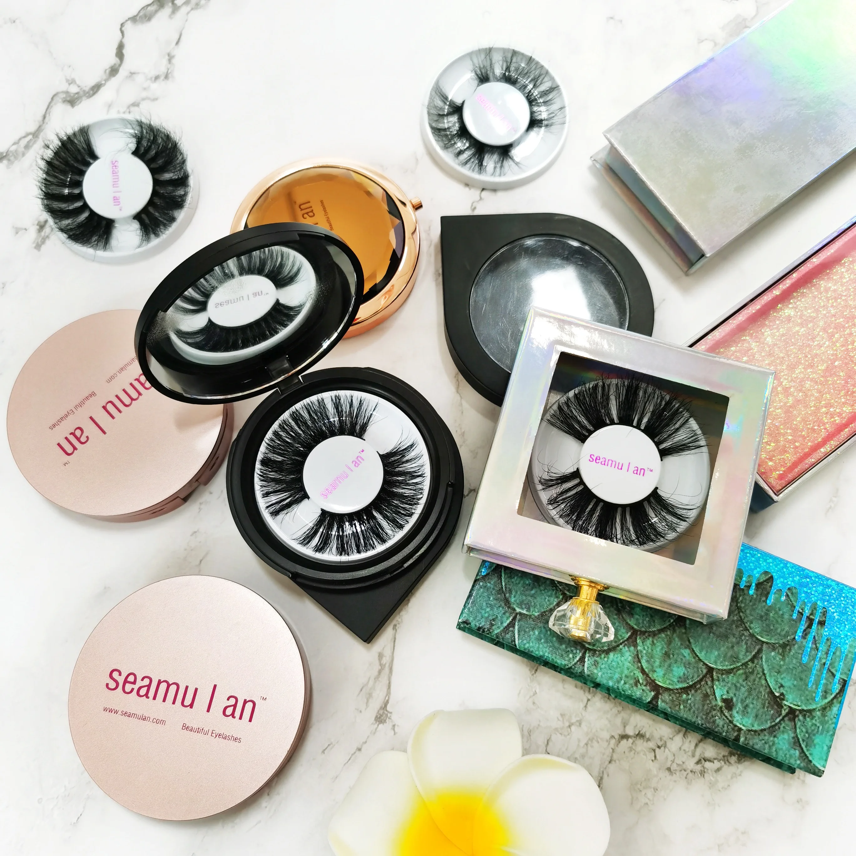 Brand new customized LOGO LOGO wholesale sales packaging box eye enhancing full strip lashes