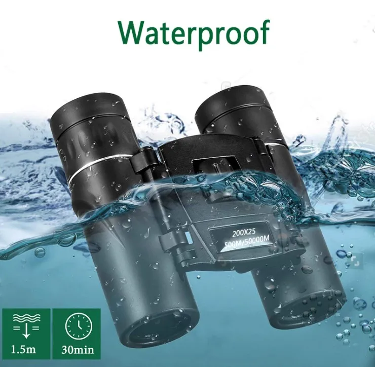 300X25 HD Powerful Binoculars 50000M Long Range Binoculars BAK4 FMC Optics Mini Telescope for Hunting Camping Outdoor Sports