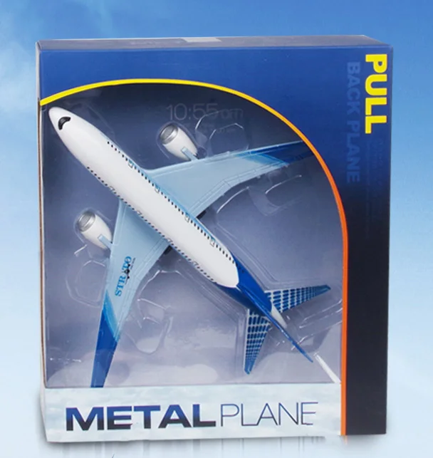 OEM ODM Diecast Model Airplane Toys Hobby Collecting Fun Toys Available Promotional Sliding Alloy 787 Airplane