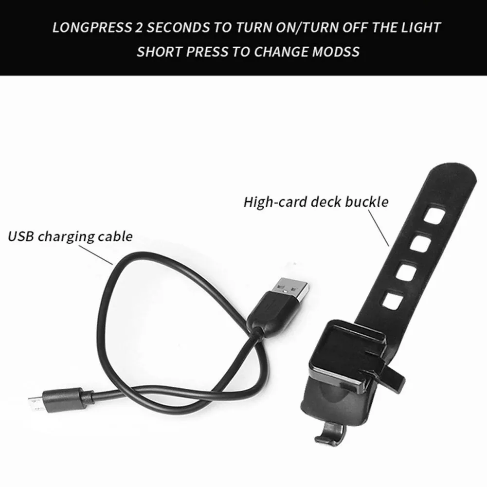 Bicycle Tail Light Highlight USB Charging Single Light Night Lamp Mountain Bike Rear Lights Cycling Accessories waterproof