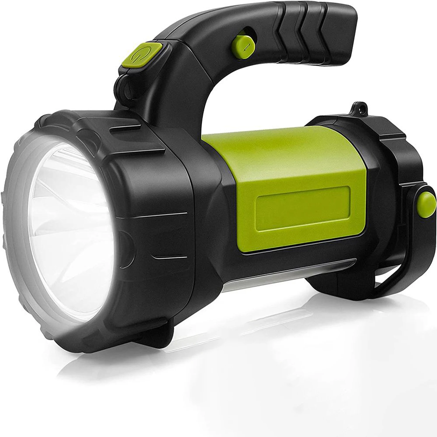 Rechargeable LED hand-held flashlight camping lantern battery working lamp portable bright camping lamp powered by large battery