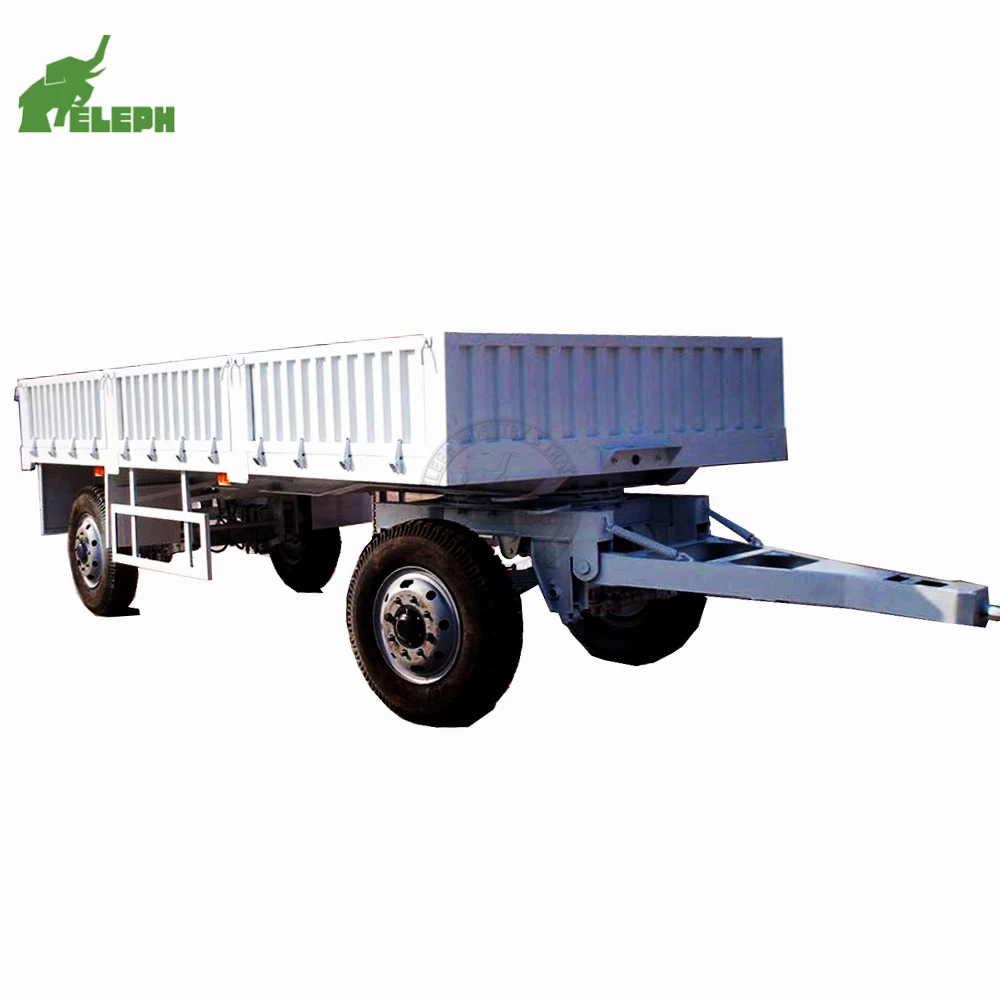 Hot Sale Side Wall Open Low Bed Semi Trailer With Drawbar Sidewall