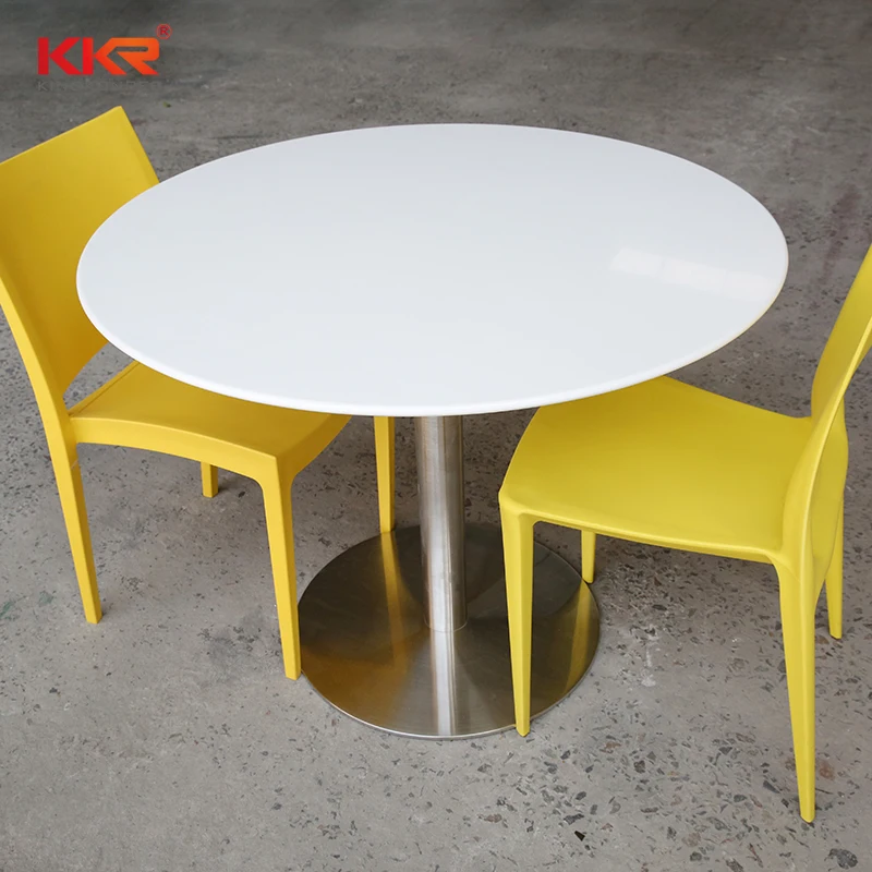 KKR high end solid surface table for dinning room coffee table for store ice cream store tabletop